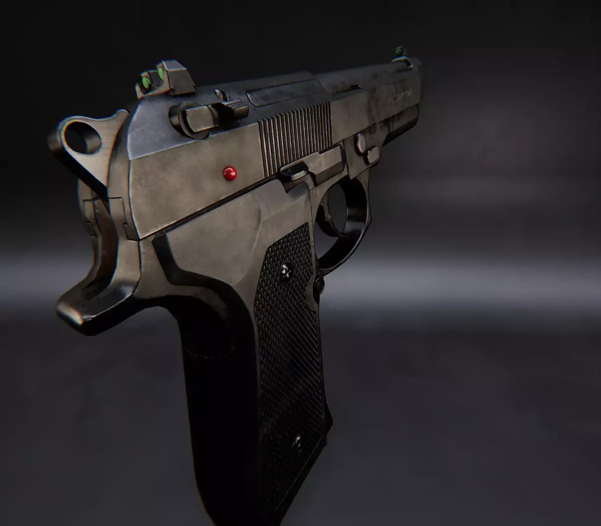AAA Beretta M9 Game Ready PBR Low-poly 3D model