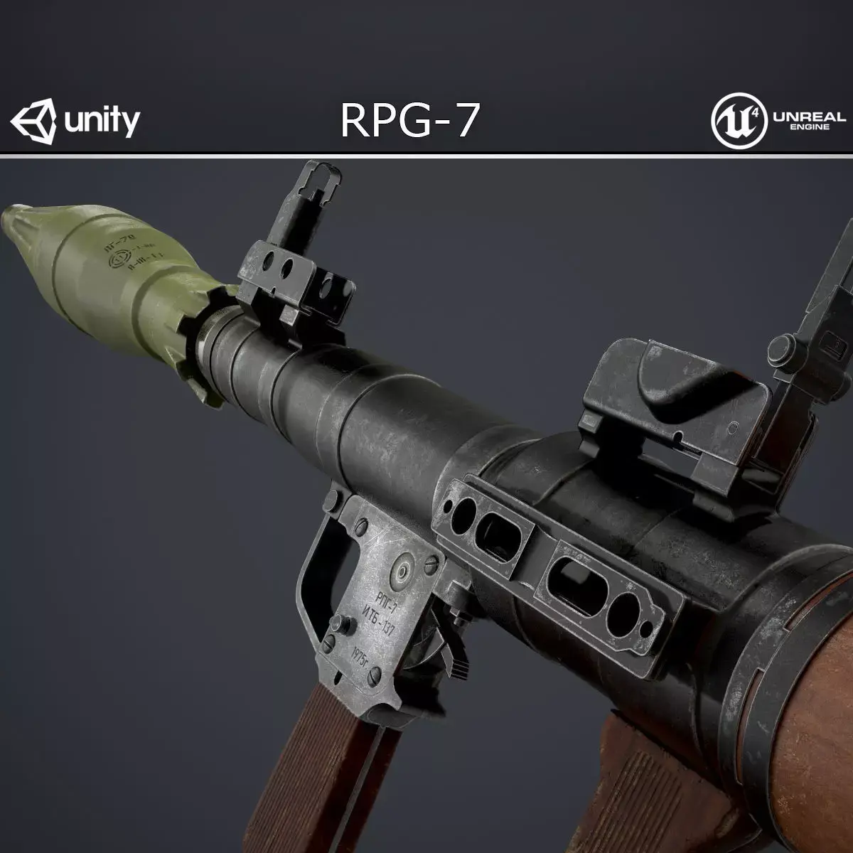 RPG-7 Low-poly 3D model get