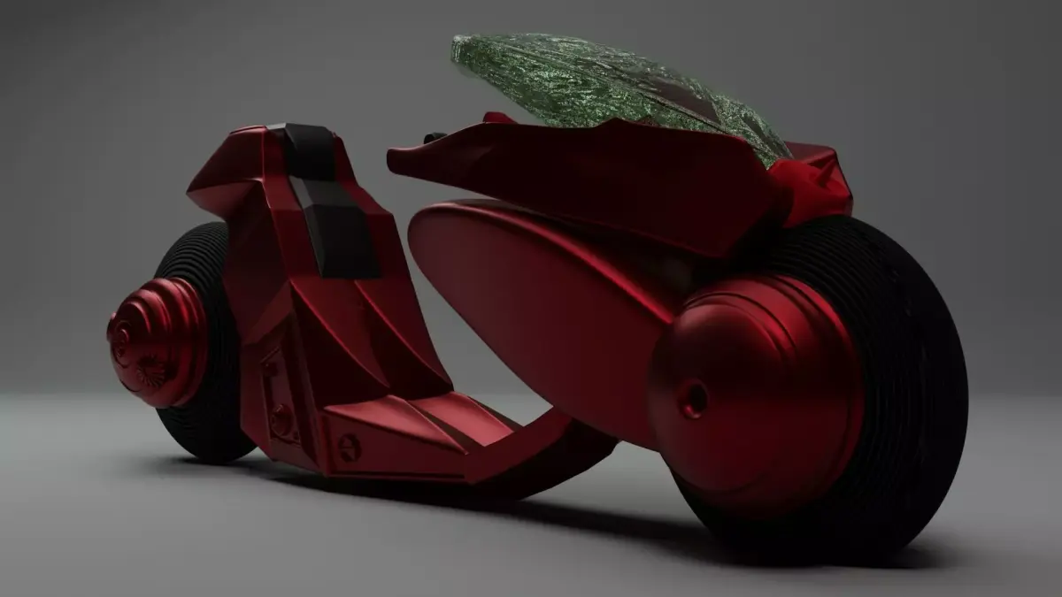 Akira Motorcycle Low-poly 3D model purchase