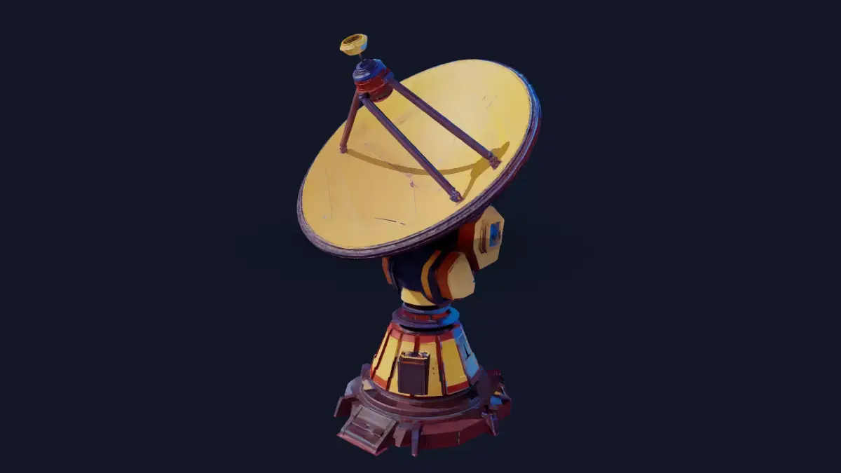  Satellite Dish 3D Model - Sci-Fi Communication Antenna Prop 3D model