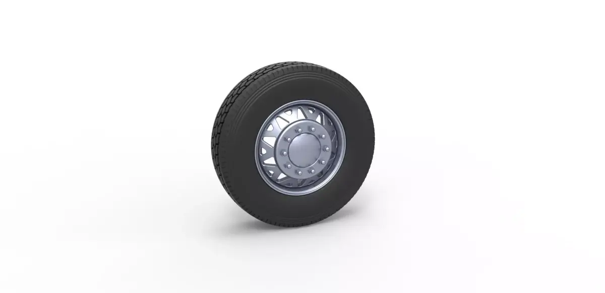Front custom wheel of semi truck Scale 1 to 25 3D print model