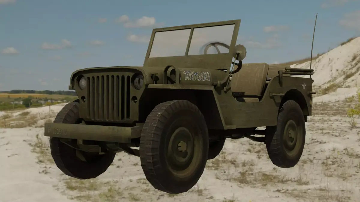 Willys Jeep Low-poly 3D model