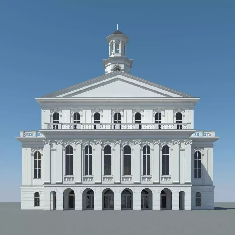 Generic Town Hall Building 3D model