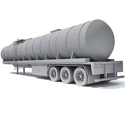 Detailed no texture Tanker Trailer 13 3D model