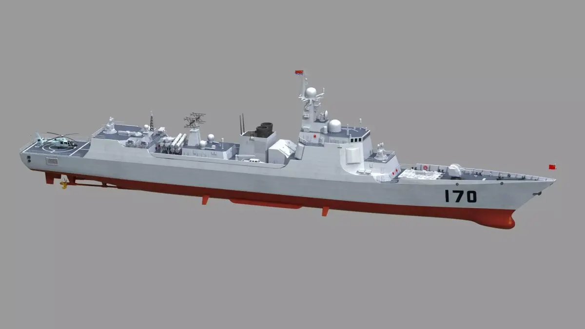 Chinese Navy Type 052C Destroyer 3D model