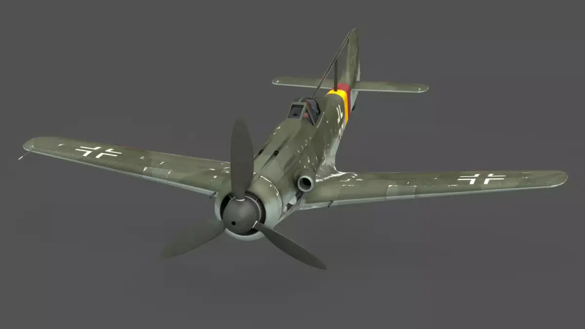  Focke-Wulf Ta 152 C-3 3D Model High-Altitude WWII Fighter Low-poly 3D model