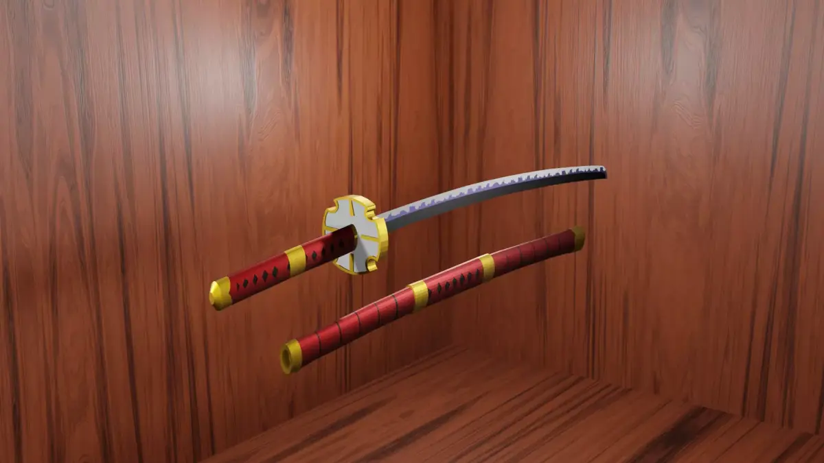 One Piece - Zoro Sword - Sandai Kitetsu Low-poly 3D model