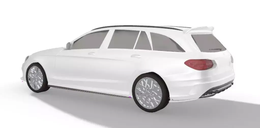 The disassembled version of the Benz C300 3D print model