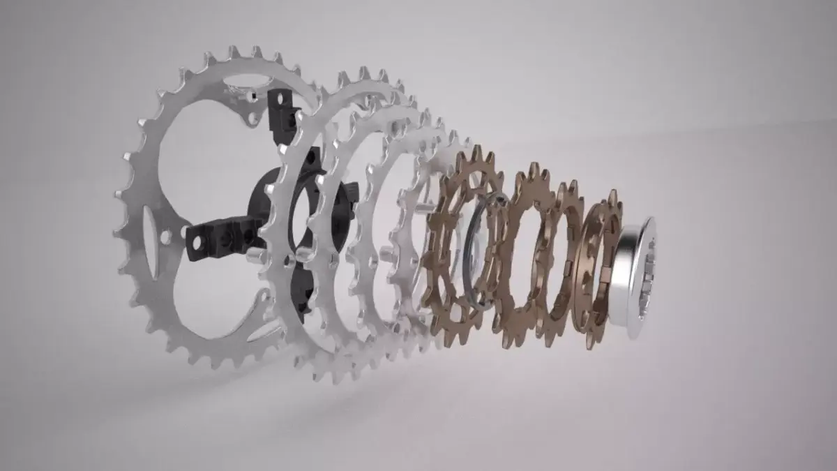 Mountain Bike Sprocket Set 3D model
