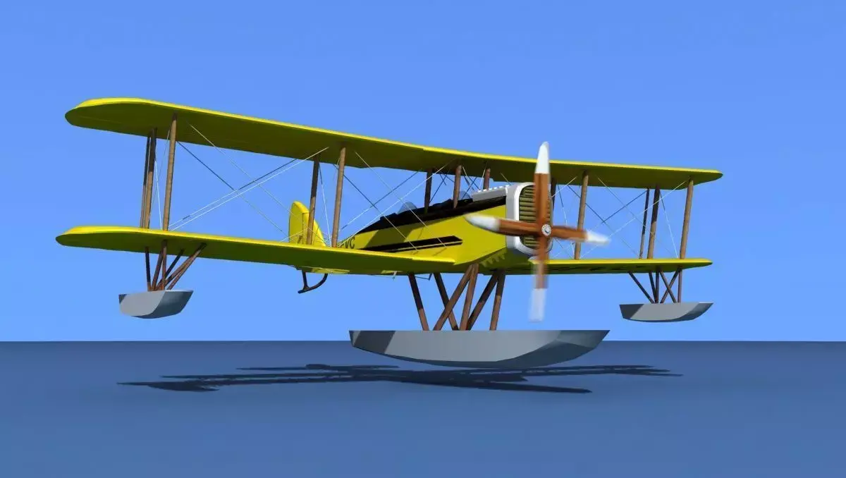 Airco DH-4 V04 Bush Seaplane 3D model