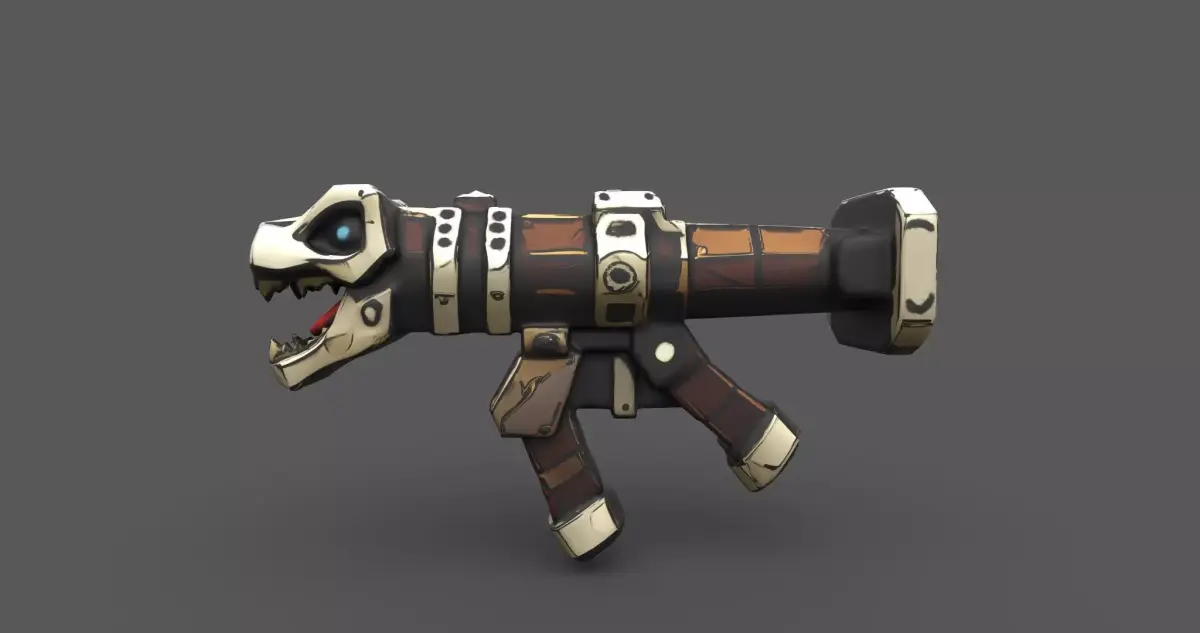 Prehistoric Howler Launcher- Stylized 3D Model Low-poly 3D model