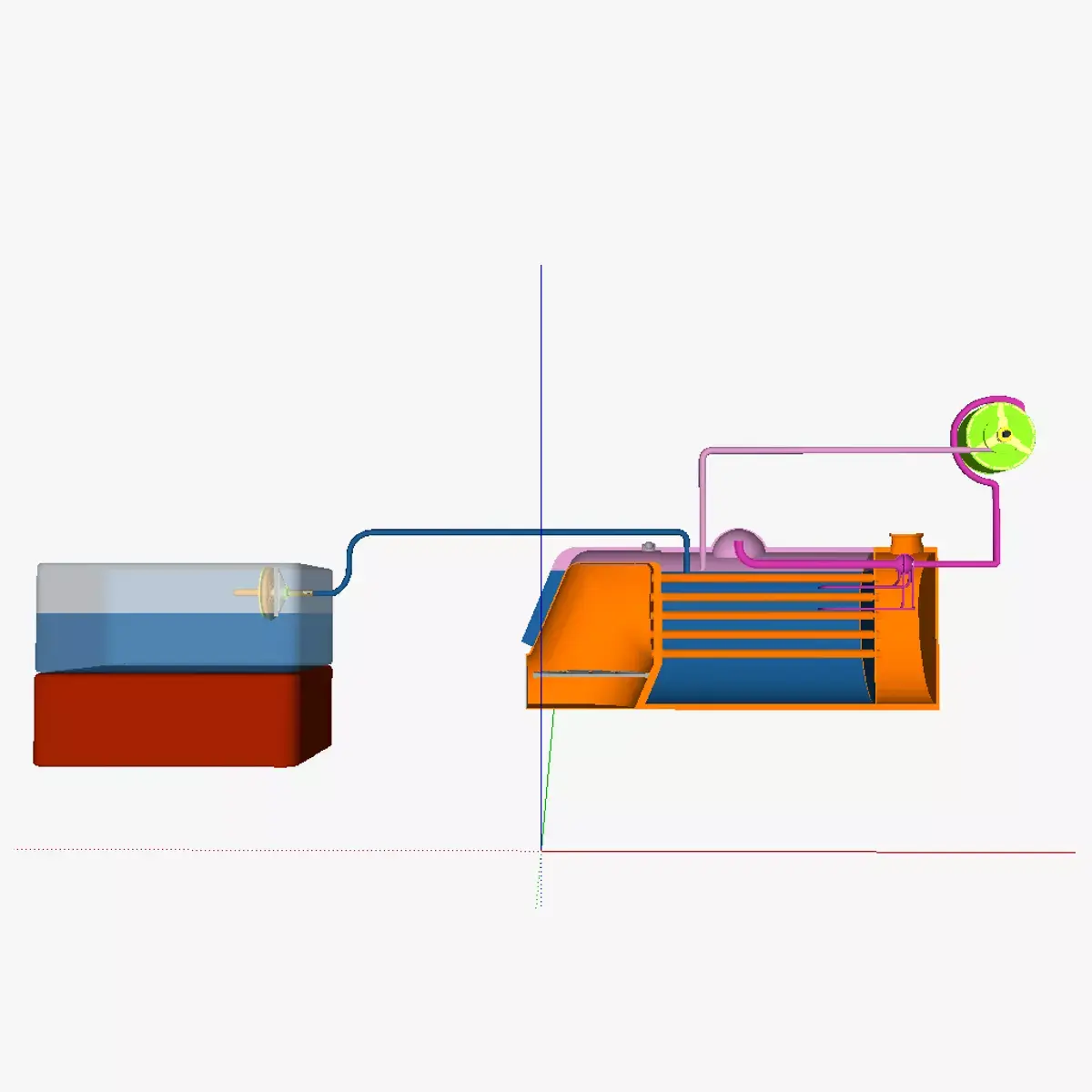 TECS thermal energy conversion system 3D model