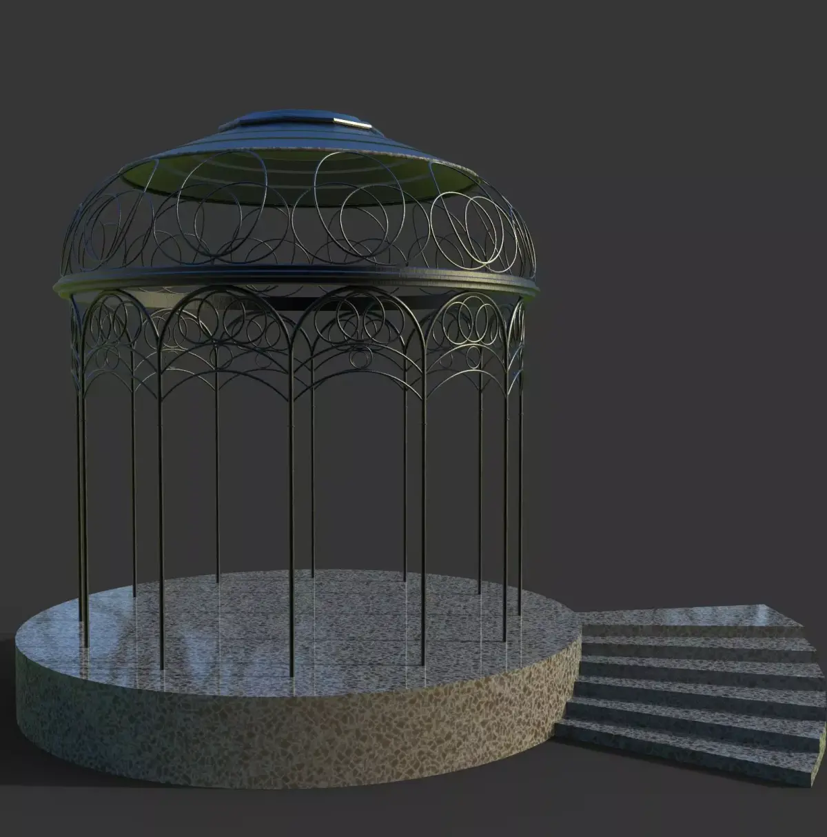 Hobbit Dome Low-poly 3D model