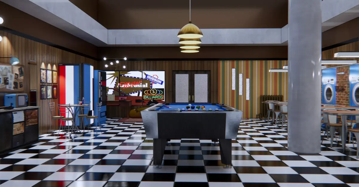 billiard room 3D model