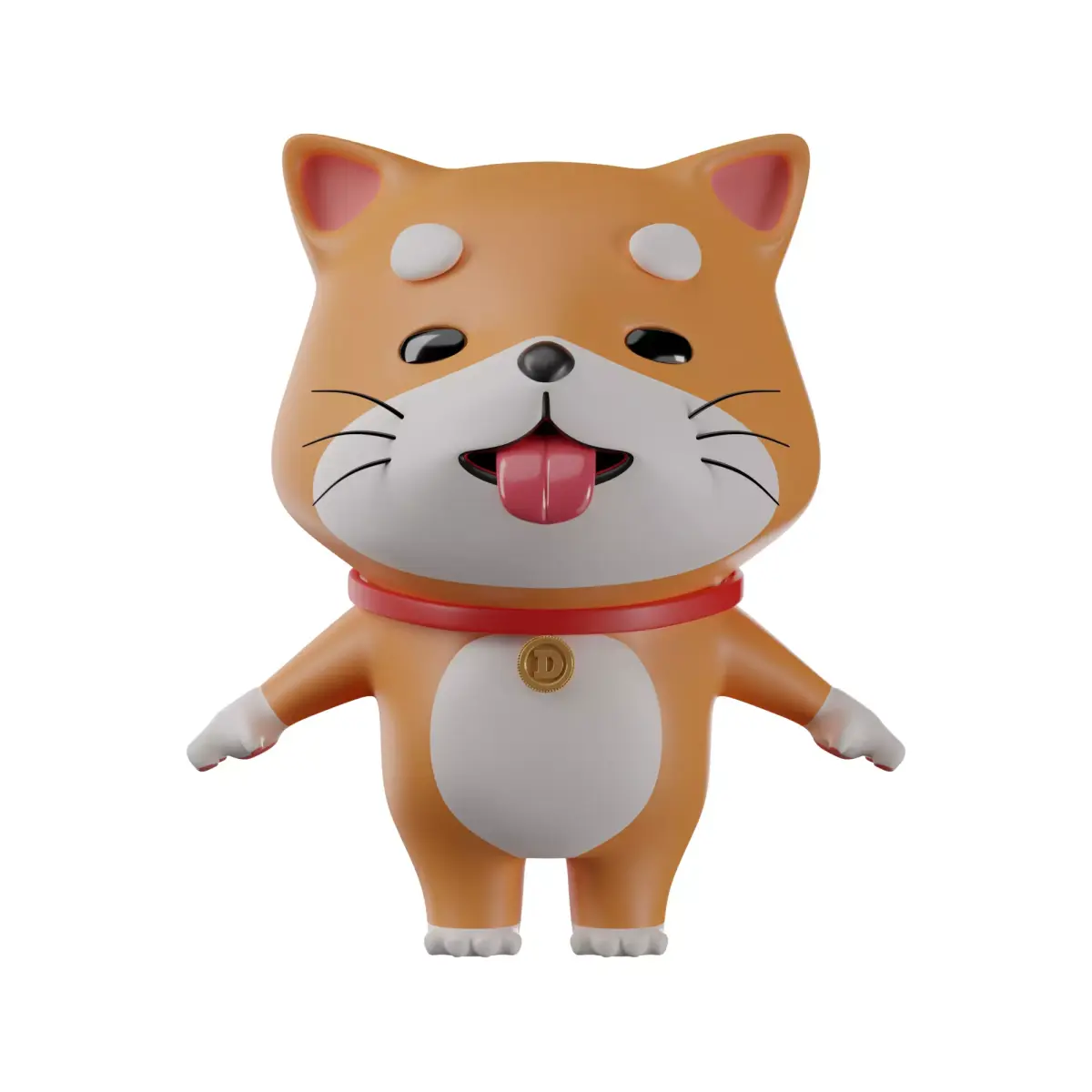 little cute Shiba Dog  3D character Japanese Shiba Dog 3D model