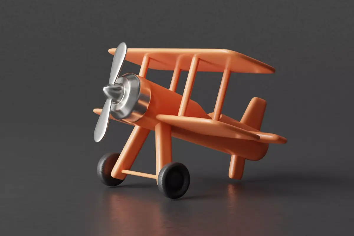 Toy Plane Low-poly 3D model