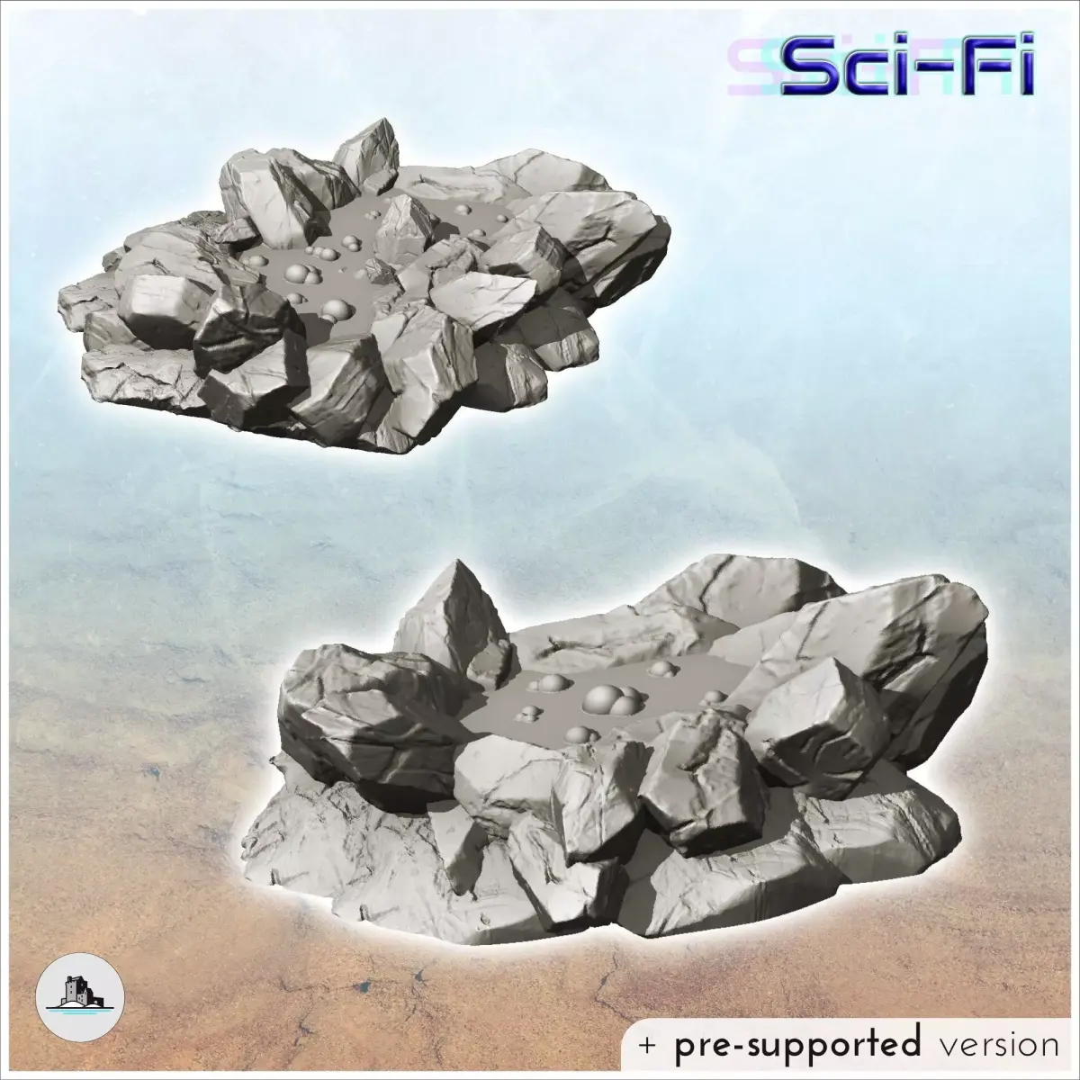 Set of two alien planet acid tanks 1 - Future Sci-Fi SF Post apo 3D print model purchase