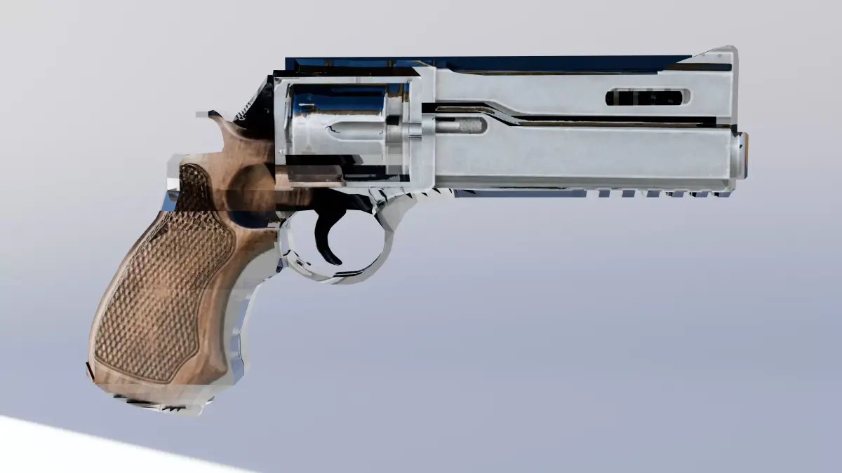 CAL 44 Magnum Low-poly 3D model