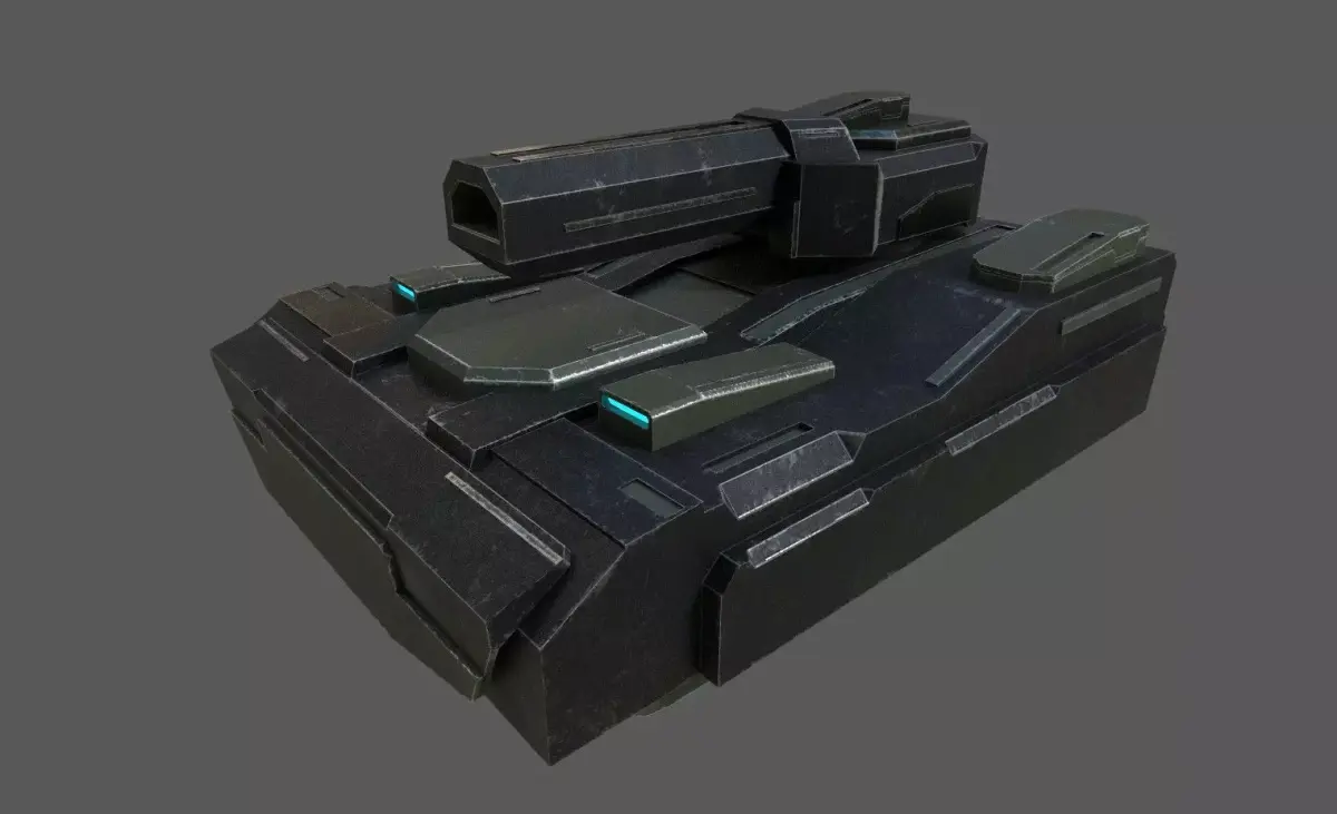 SCI FI WAR TANK II Low-poly 3D model