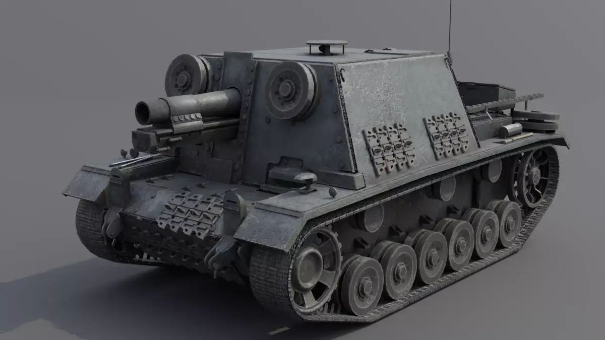 Sturm-Infanteriegeschutz 33B Low-poly 3D model
