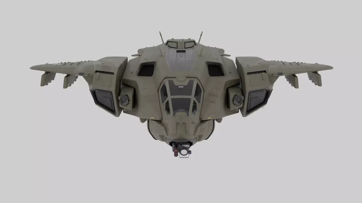 Halo Pelican Rigged Blender 3D Model Halo Infinite Inspired 3D model