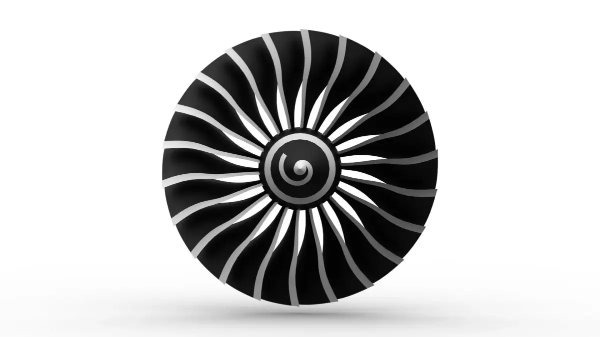 General Electric GE9X Fan 3D model