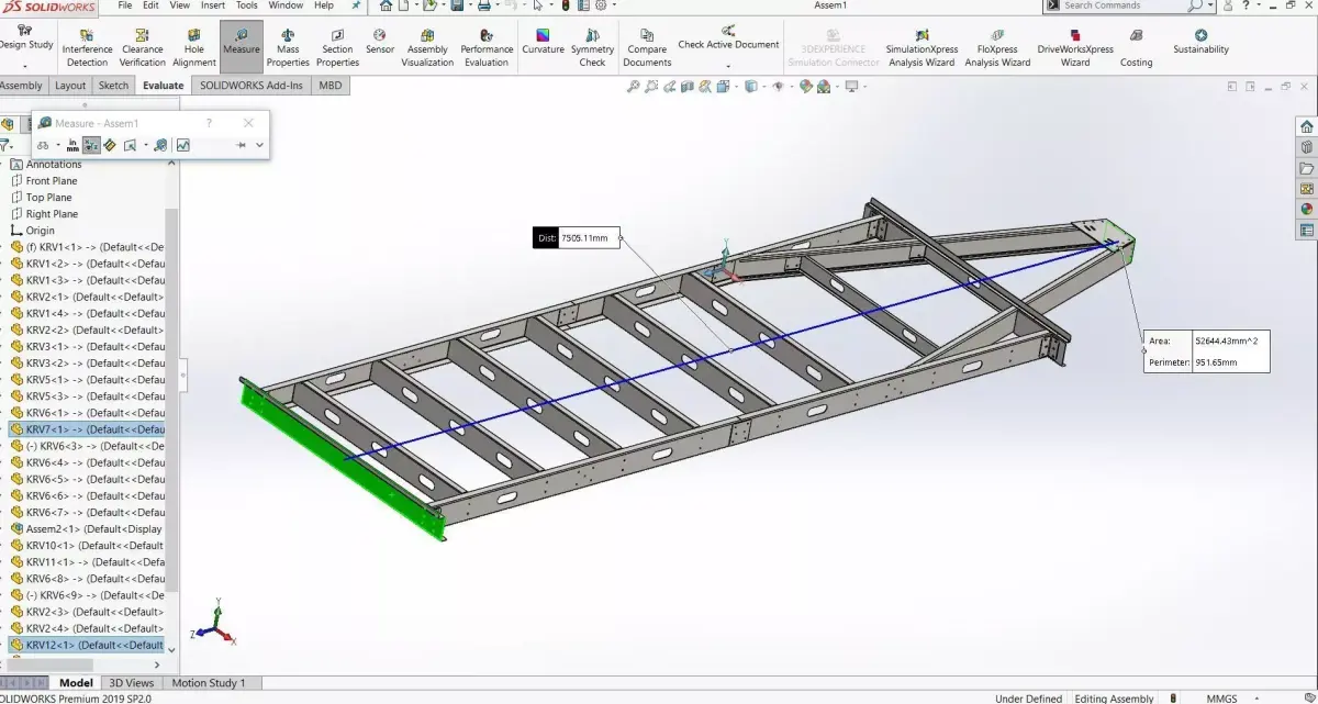 Caravan chassis 3D model