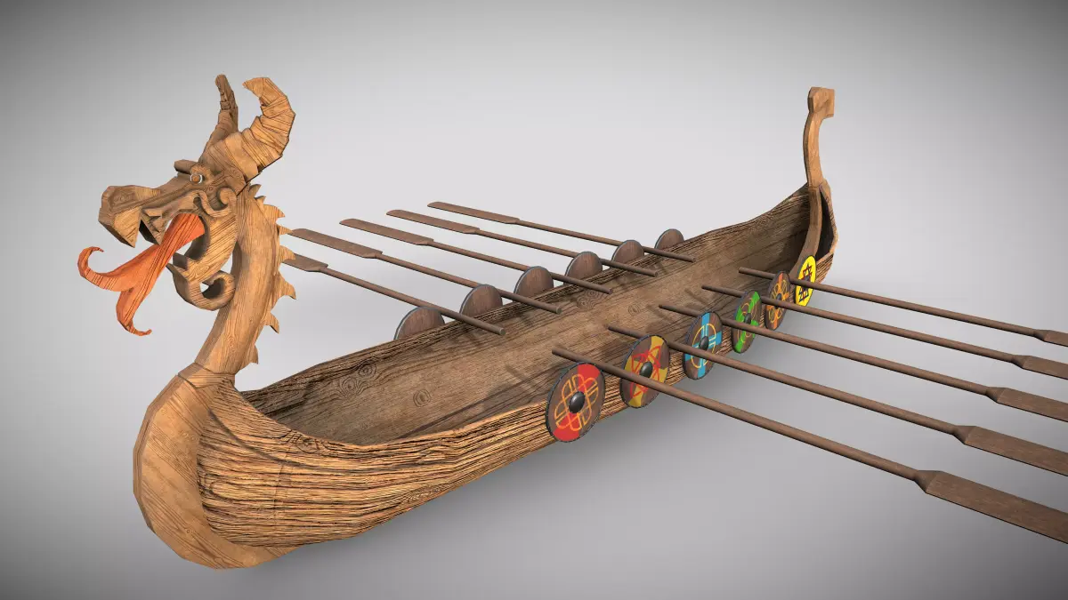 Viking Boat 2 - Spirit of the Fire Dragon 3D model