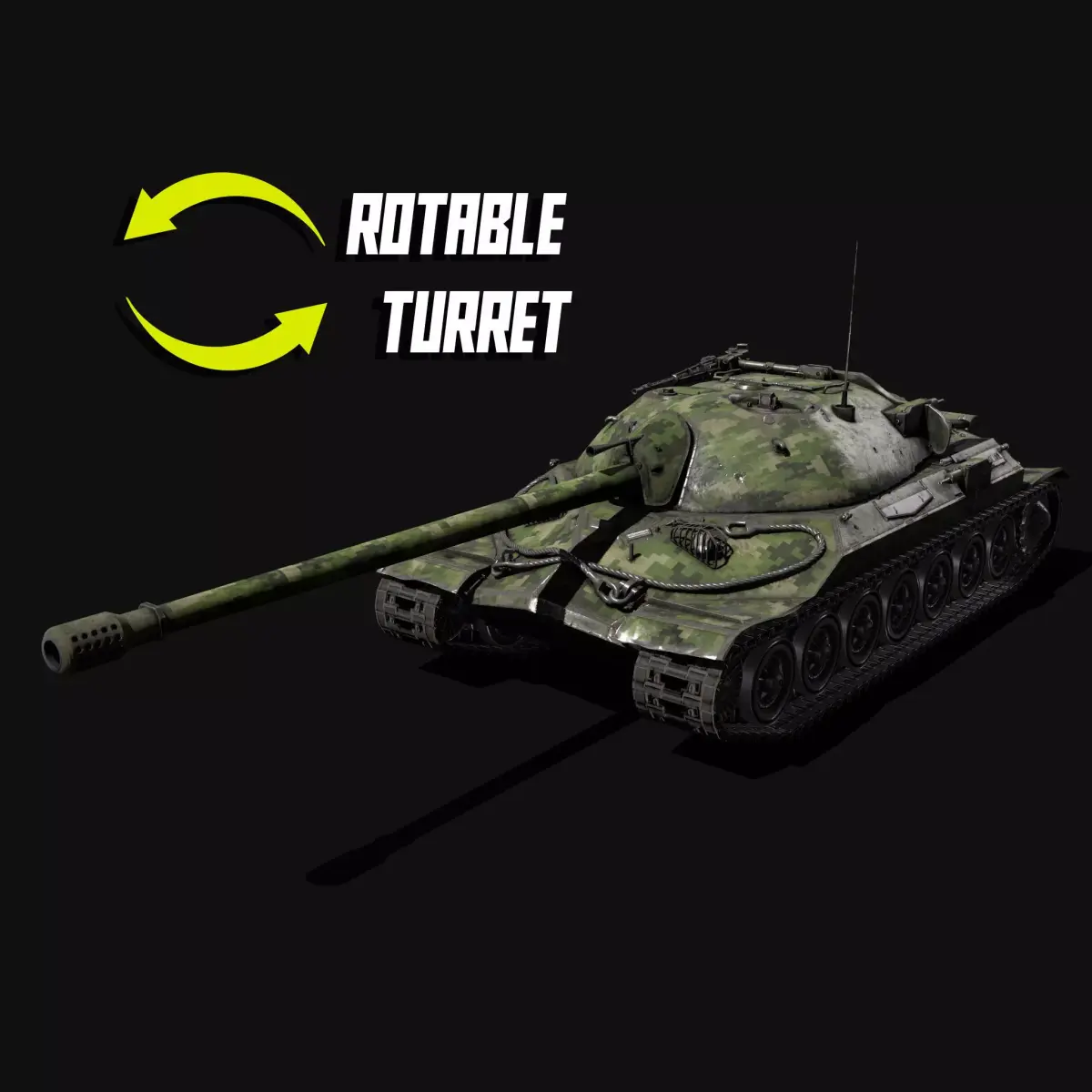 Tank IS-7  3D model collectible Miniature ROTABLE 3D print model