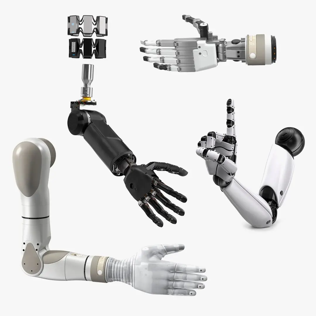 Rigged Mechanical Hands Collection 2 3D model