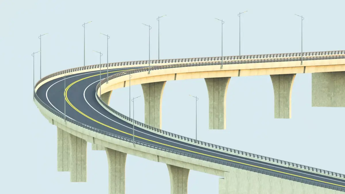 Full detailed Bridge model  Free 3D model
