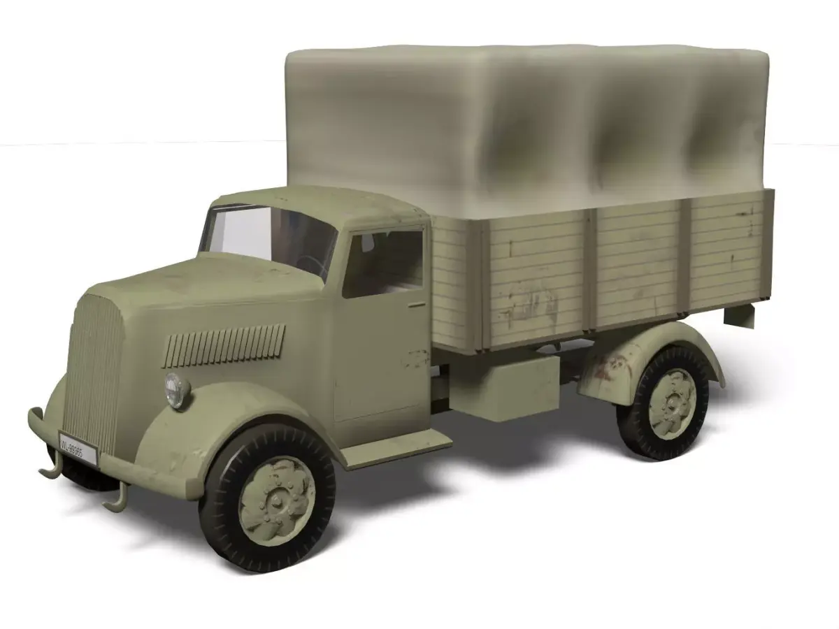 military truck 3D model from CGTrader