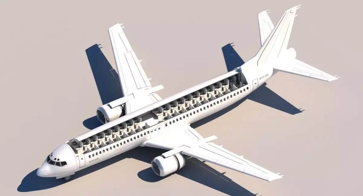 737 400 Cuttout 3D model
