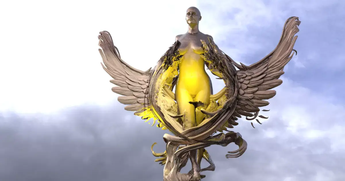 Dantes Queen Lust ascension statue  3D model