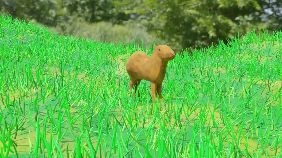 Capybara Low-poly 3D model