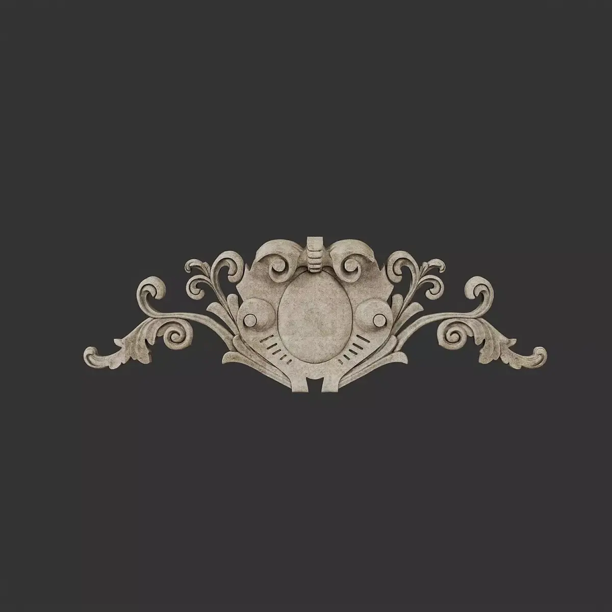 Classical Stone Carving 03 Low-poly 3D model