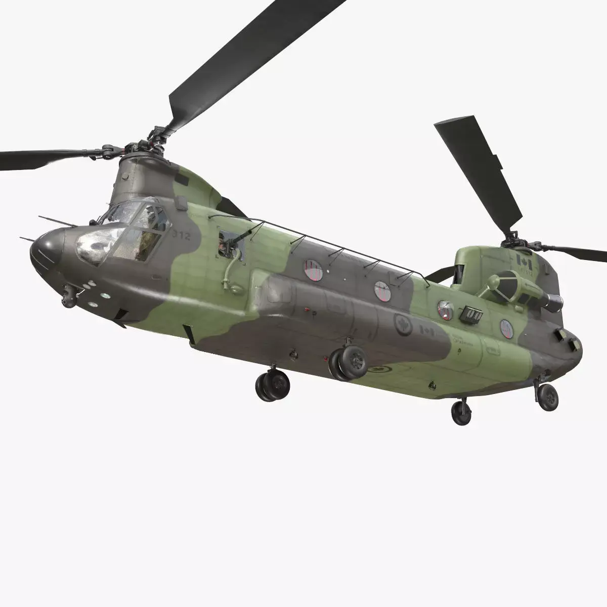  CH-47 Chinook RCAF Basic Animation Low-poly 3D model