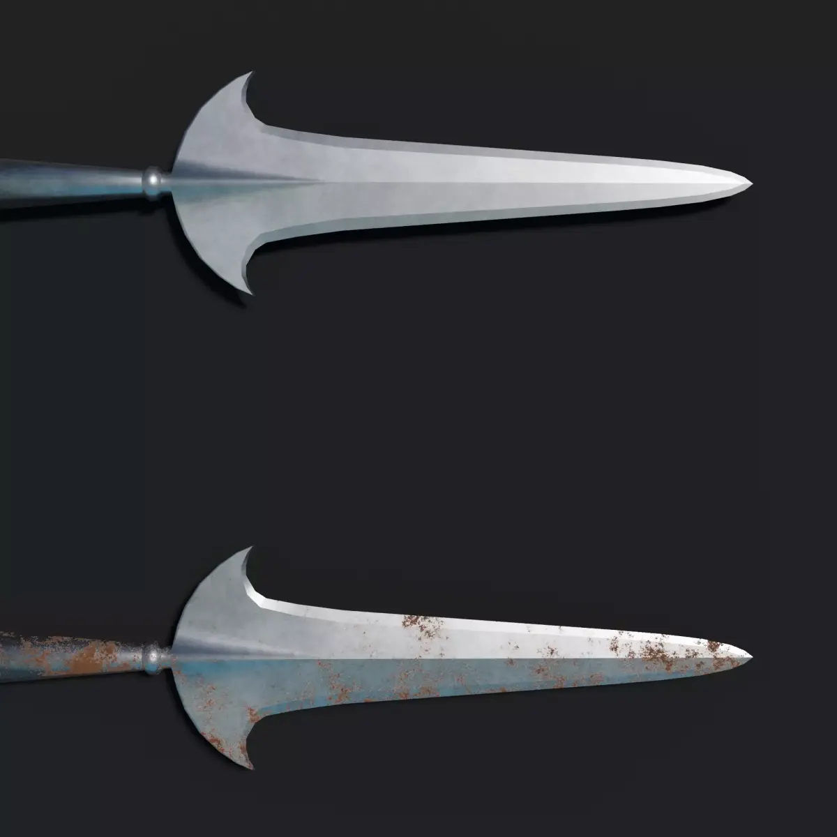 Medieval Partizan Spear Low-poly 3D model
