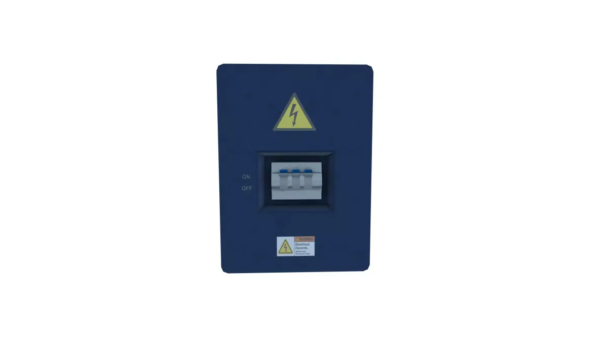 Electric panel Low-poly 3D model