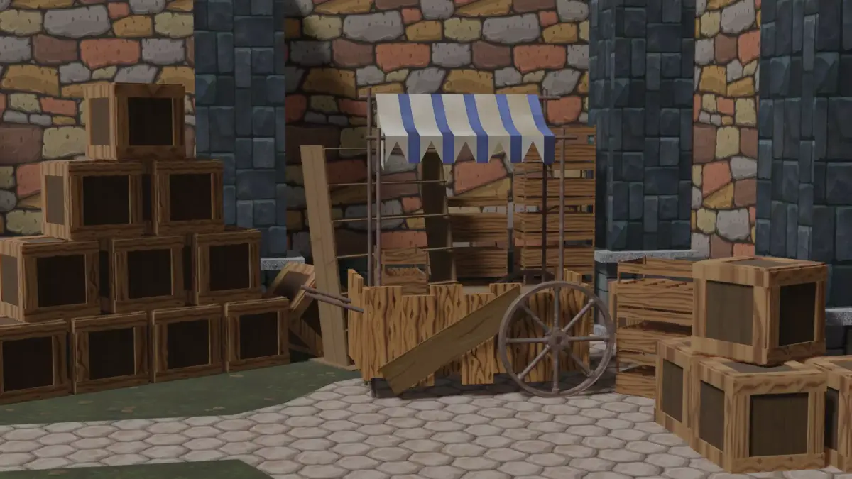 Medieval Stand Market  3D model