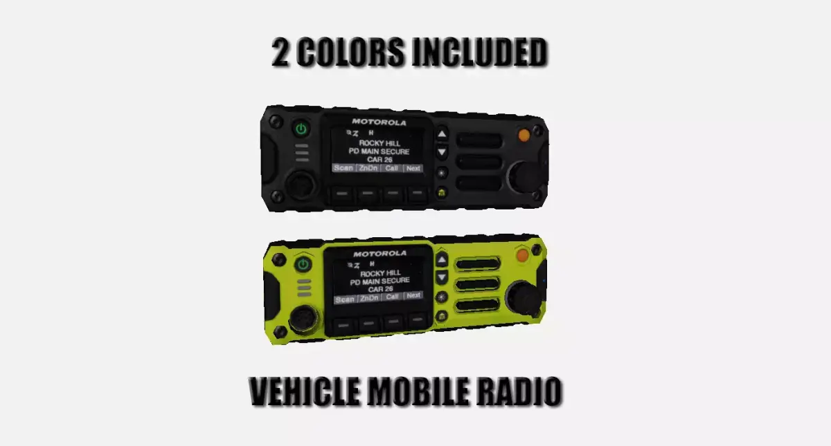 Motorola APX 4500 Vehicle Mobile Radio Face Panel Low-poly 3D model