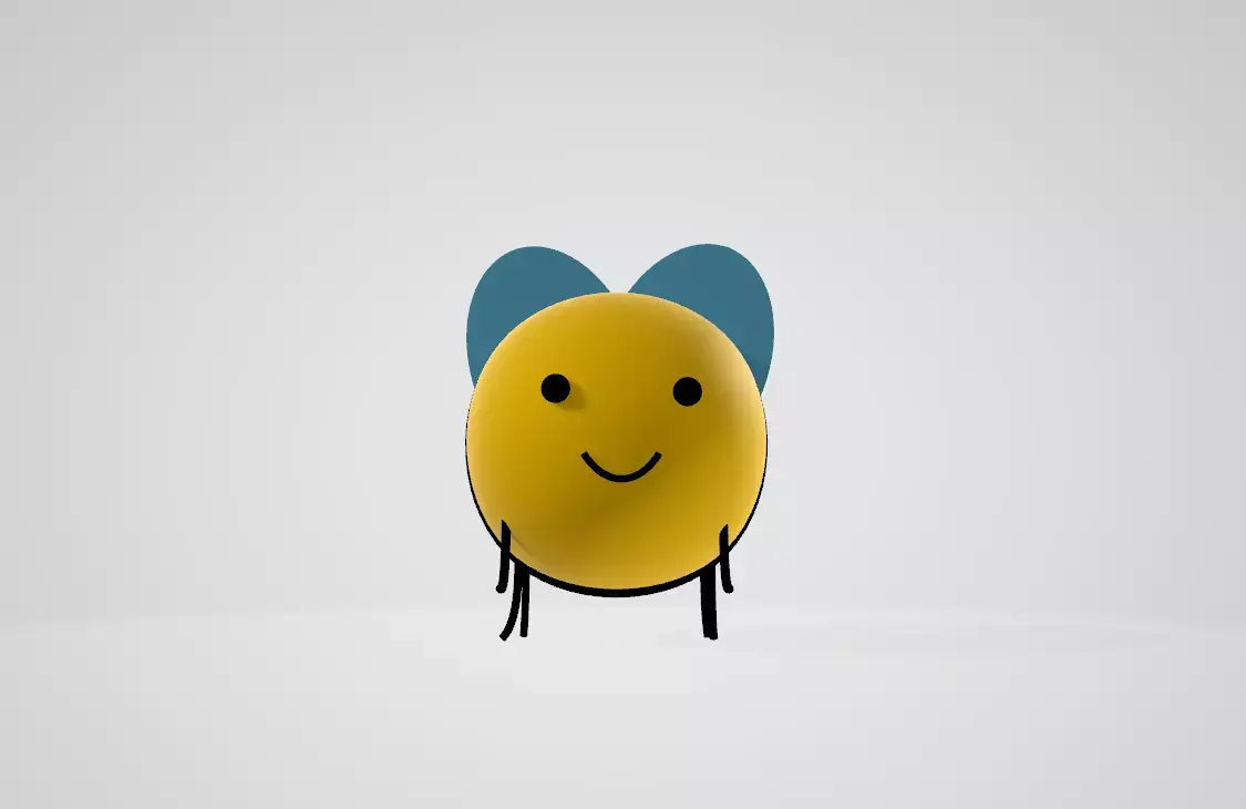 Adventure Time Bee Low-poly 3D model