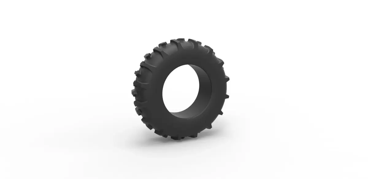 Tractor tire 3 Scale 1 to 25 3D print model