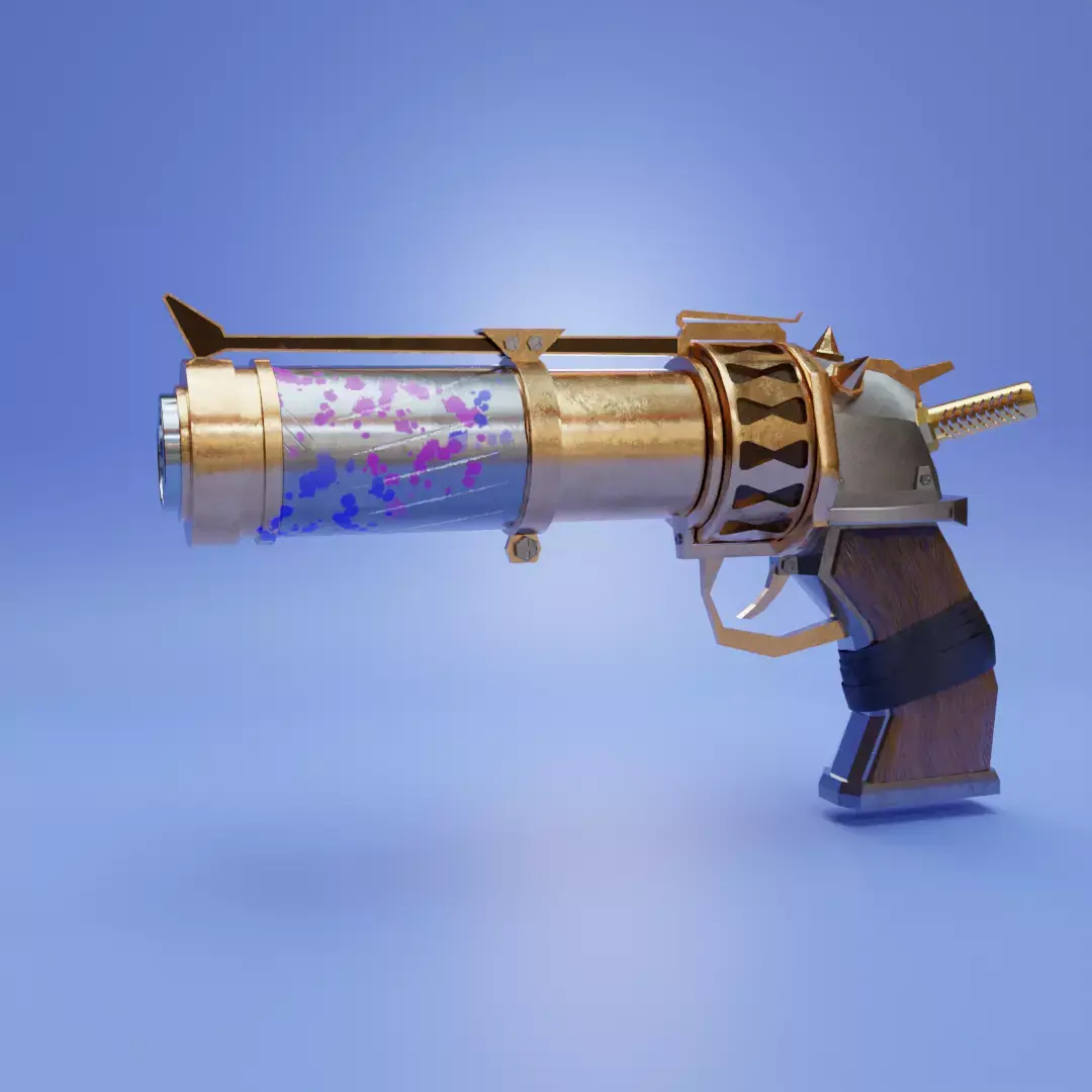 Jinx Pistol Free low-poly 3D model