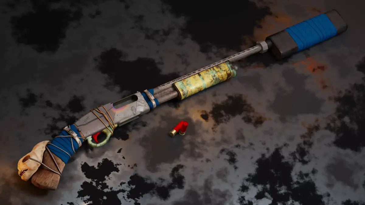 Shotgun Apocalyptic Free low-poly 3D model