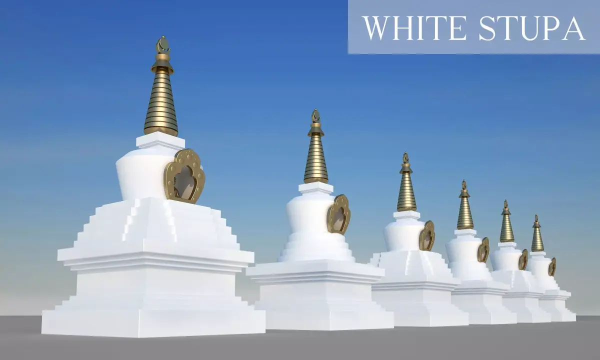 White Stupa 3D model