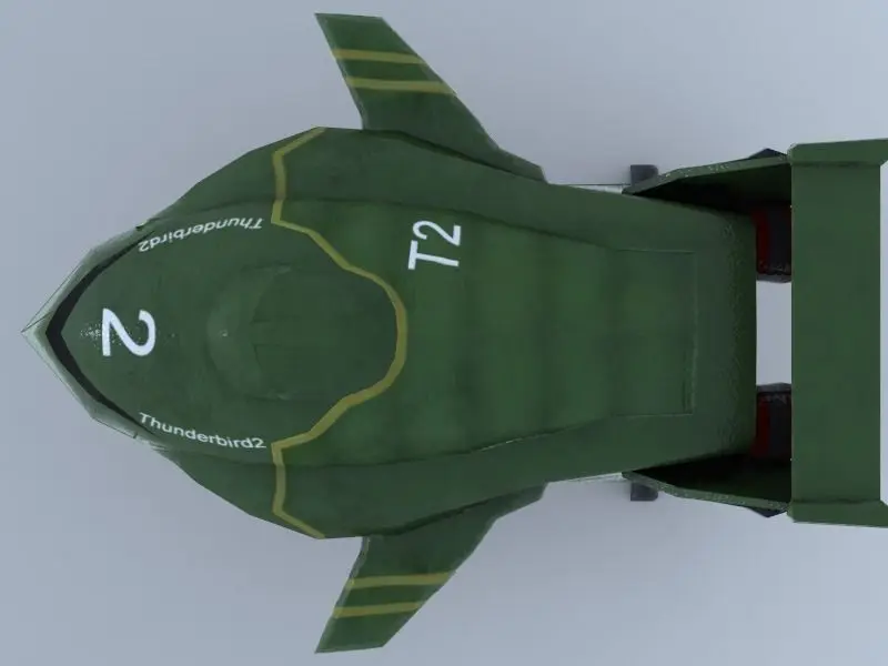 Thunderbird star wars fighter jet Low-poly 3D model