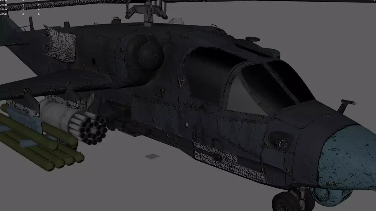 Attack Helicopter KA52 Black Shark Hokum Low-poly 3D model purchase