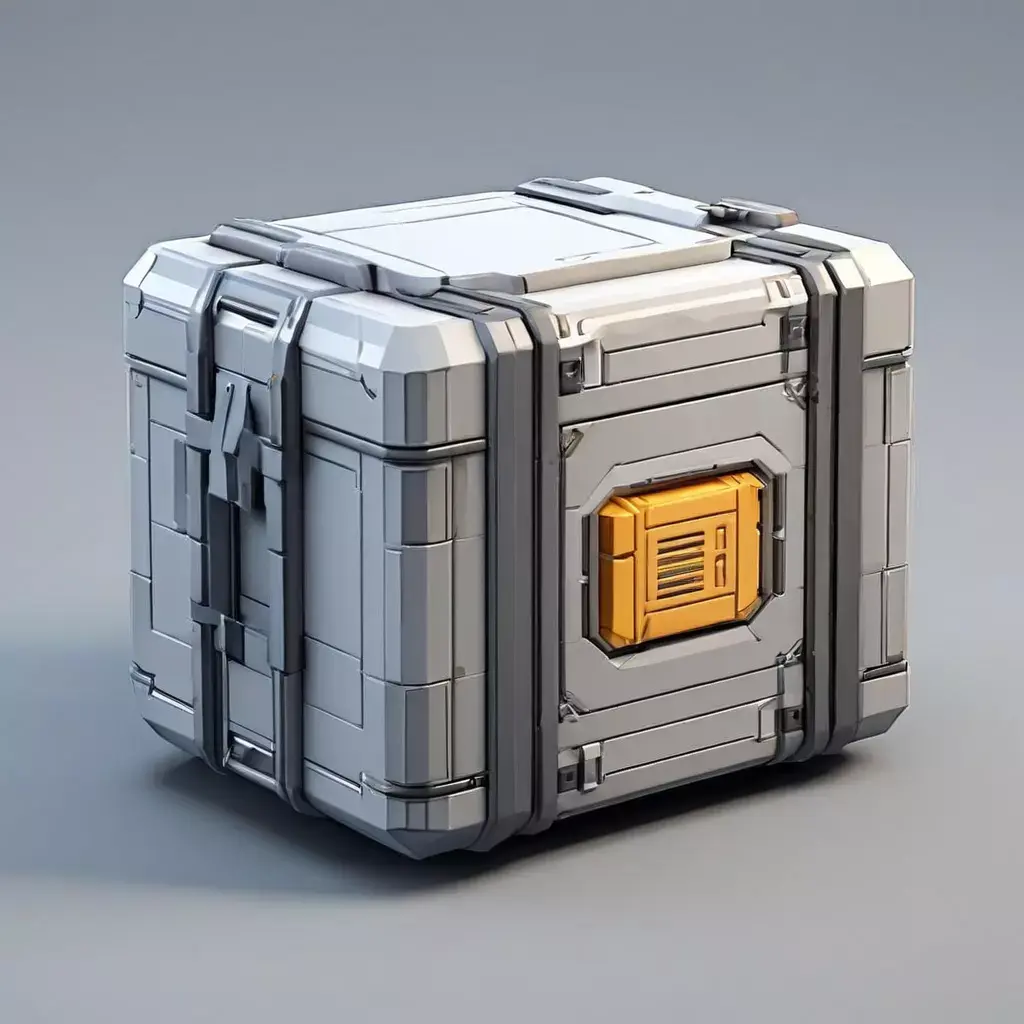 SciFi Storage Crate Game Asset Low-poly 3D model