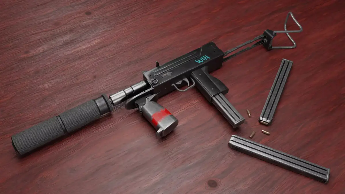 MAC-10 Submachine Gun 3D model purchase